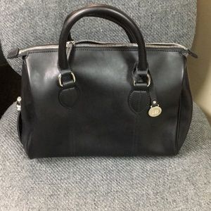 Geox black rubberized satchel